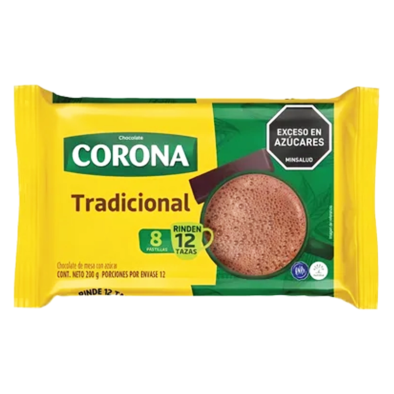 CHOCOLATE CORONA TRADICIONAL X 200 GR
